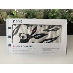 Nanit Smart Sheets Koala Height Tracking Crib Sheet - Pebble Grey NEW